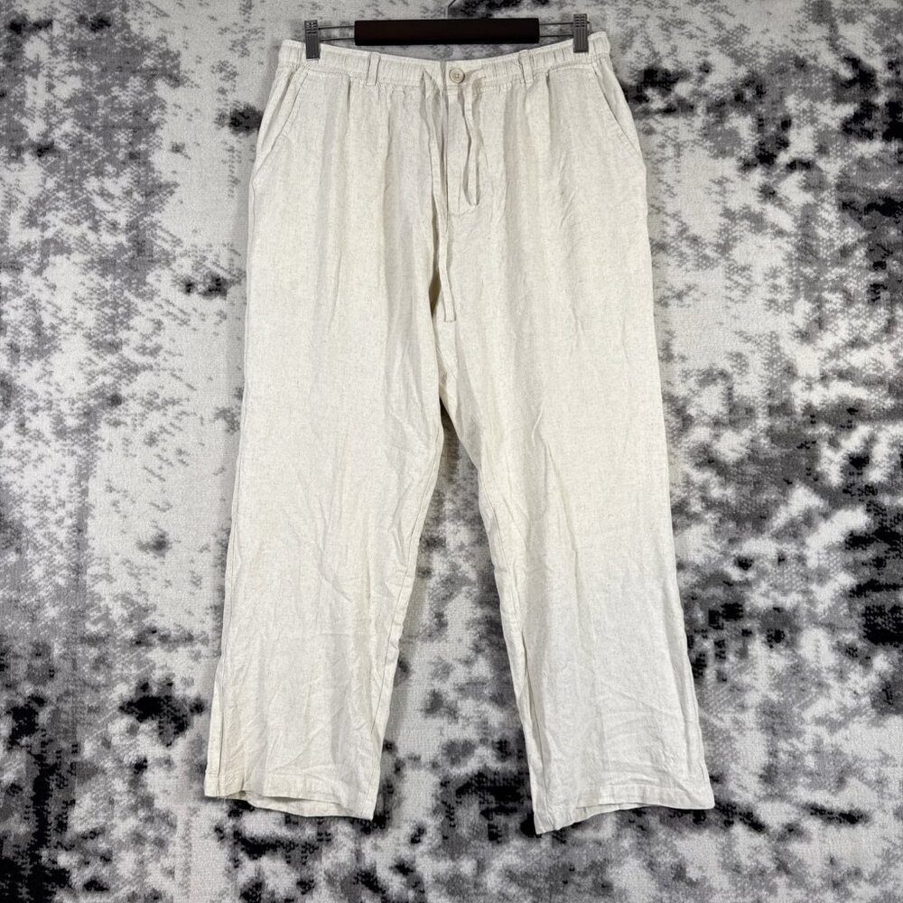 Coofandy Pants Adult Size Large Linen Drawstring Viscose Linen Blend‎